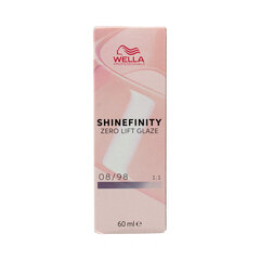 Перманентный краска Wella Shinefinity Nº 08/98, 60 мл цена и информация | Краска для волос | 220.lv