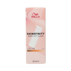 Перманентный краска Wella Shinefinity Nº 08/38, 60 мл цена и информация | Краска для волос | 220.lv