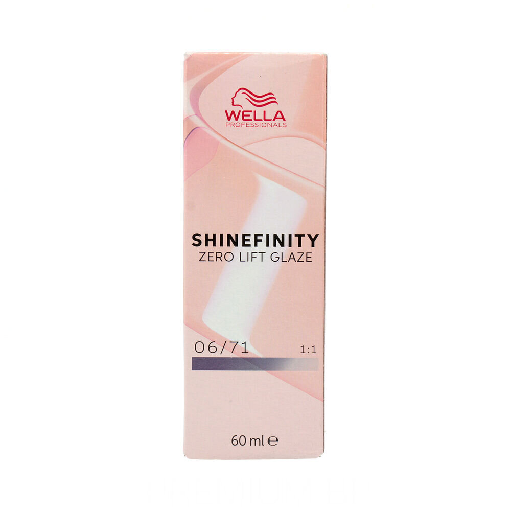 Permanents Krāsojošs Krēms Wella Shinefinity Nº 06/71 (60 ml) cena un informācija | Matu krāsas | 220.lv