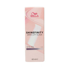 Permanents Krāsojošs Krēms Wella Shinefinity Nº 09/81 (60 ml) cena un informācija | Matu krāsas | 220.lv