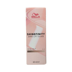 Permanents Krāsojošs Krēms Wella Shinefinity Nº 09/07 (60 ml) cena un informācija | Matu krāsas | 220.lv