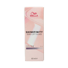 Permanents Krāsojošs Krēms Wella Shinefinity Nº 05/98 (60 ml) cena un informācija | Matu krāsas | 220.lv