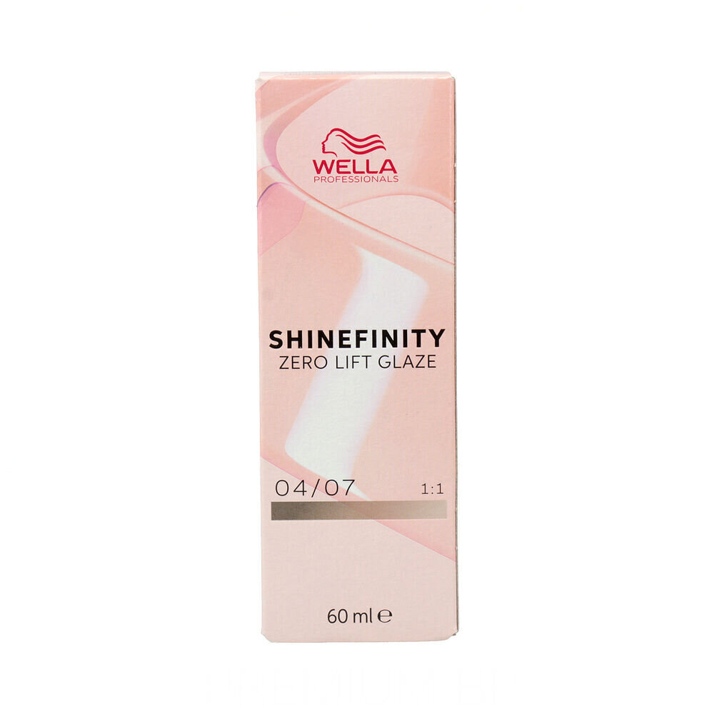 Permanents Krāsojošs Krēms Wella Shinefinity Nº 04/07 (60 ml) cena un informācija | Matu krāsas | 220.lv