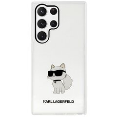 Telefona vāciņš Karl Lagerfeld KLHCS23LHNCHTCT S23 Ultra S918, Caurspīdīgs cena un informācija | Telefonu vāciņi, maciņi | 220.lv