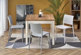 Стол Halmar Tiago Square, коричневый/белый цвет цена и информация | Кухонные и обеденные столы | 220.lv