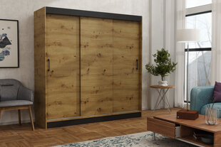 Шкаф Brent Windsor 200 Emma, коричневый/черный цвет цена и информация | Шкафы | 220.lv