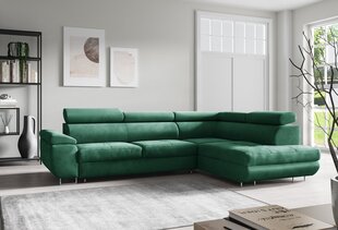 Stūra dīvāns Mona, zaļš cena un informācija | Stūra dīvāni | 220.lv