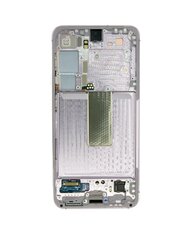 LCD display + Touch Unit + Front Cover Samsung S911 Galaxy S23 Lavender (Service Pack) cena un informācija | Telefonu rezerves daļas un instrumenti to remontam | 220.lv