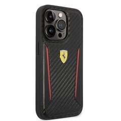 Ferrari PU Carbon Hard Case for iPhone 14 Pro Black цена и информация | Чехлы для телефонов | 220.lv