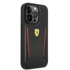 Ferrari PU Carbon Hard Case for iPhone 14 Pro Max Black cena un informācija | Telefonu vāciņi, maciņi | 220.lv