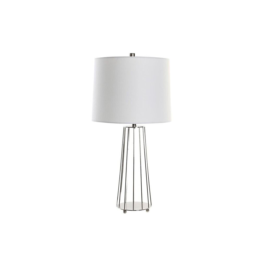 Galda lampa DKD Home Decor Metāls Poliesters Balts 220 V 50 W (33 x 33 x 66 cm) cena un informācija | Galda lampas | 220.lv