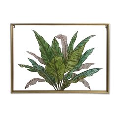 Canvas DKD Home Decor Tropiskās augu lapas (80 x 3 x 60 cm) cena un informācija | Gleznas | 220.lv