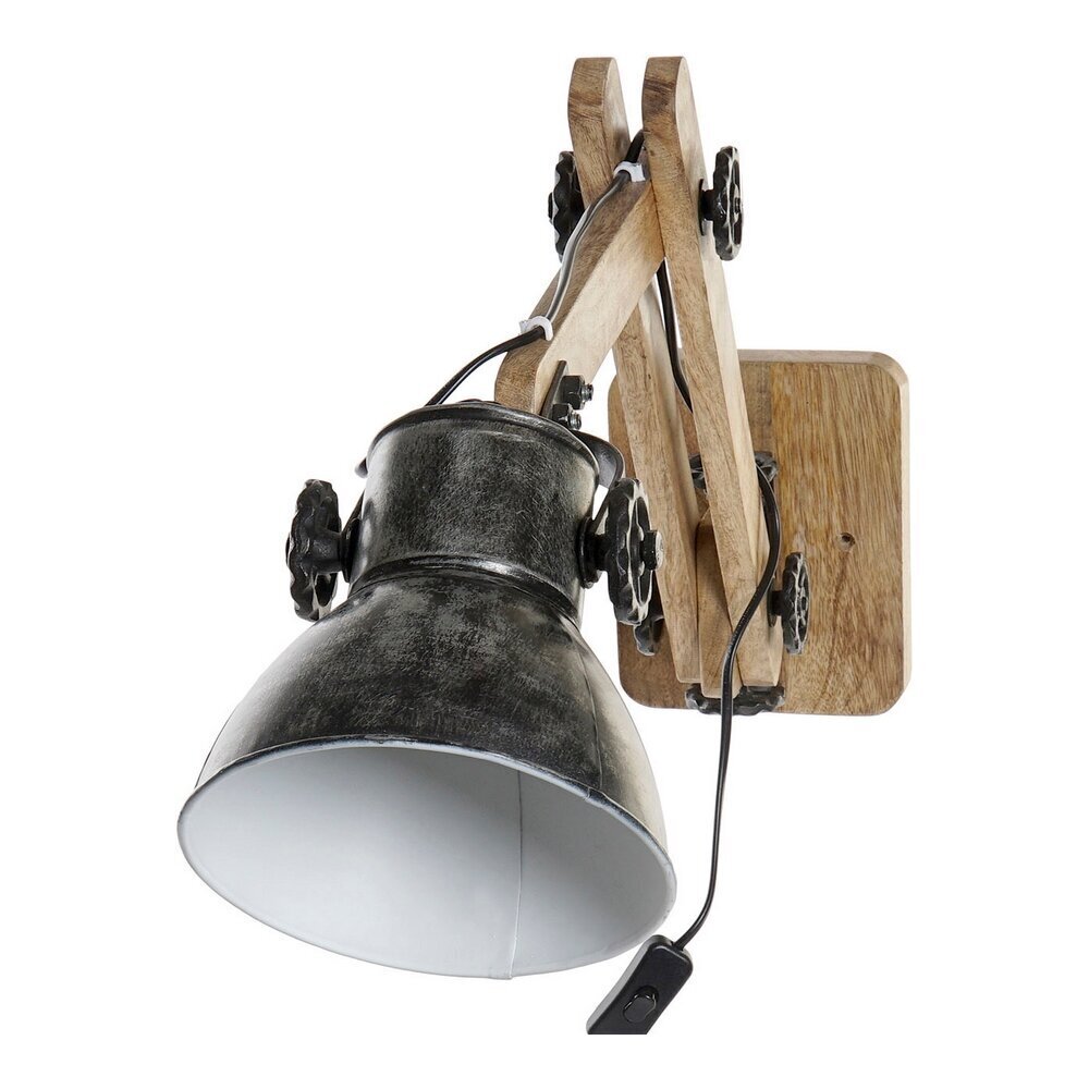 Sienas lampa DKD Home Decor Dabisks Melns Metāls Koks E27 25 W (18 x 78 x 37 cm) cena un informācija | Sienas lampas | 220.lv