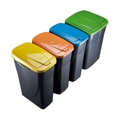 Atkritumu tvertne, melns/zaļš, 15 L cena un informācija | Miskastes | 220.lv