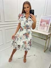 Abito Moda женское платье 232604 01, белый/коралловый 232604*01-ONE цена и информация | Платья | 220.lv