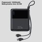 USAMS Powerbank PB69 10000mAh 22.5W QC3.0+PD Fast Charge Digital Display czarny|black 10KCD18601 (US-CD186) цена и информация | Lādētāji-akumulatori (Power bank) | 220.lv
