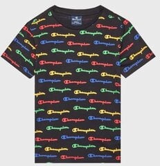 Champion bērnu t-krekls 306295*KL001, melns 8054112982435 цена и информация | Рубашки для мальчиков | 220.lv