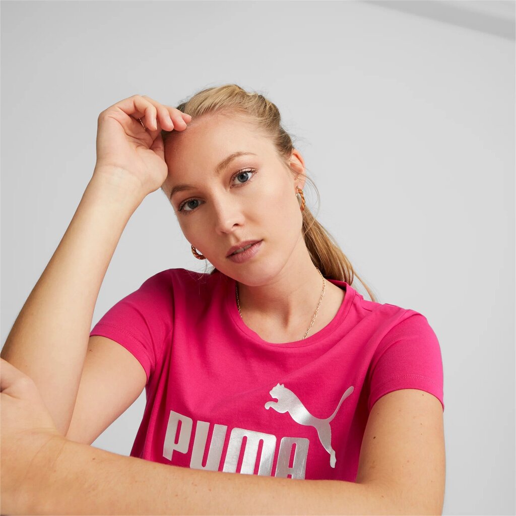 Puma sieviešu T-krekls 848303*96, fuksija/sudrabains 4065453120237 cena un informācija | T-krekli sievietēm | 220.lv