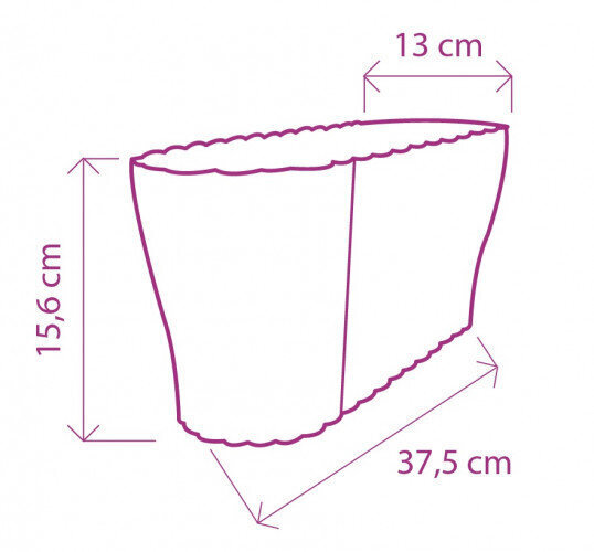 Puķu pods 38 cm Triola, balts cena un informācija | Balkona kastes | 220.lv