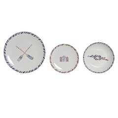 Набор посуды DKD Home Decor Морской Фарфор (18 pcs) цена и информация | Посуда, тарелки, обеденные сервизы | 220.lv