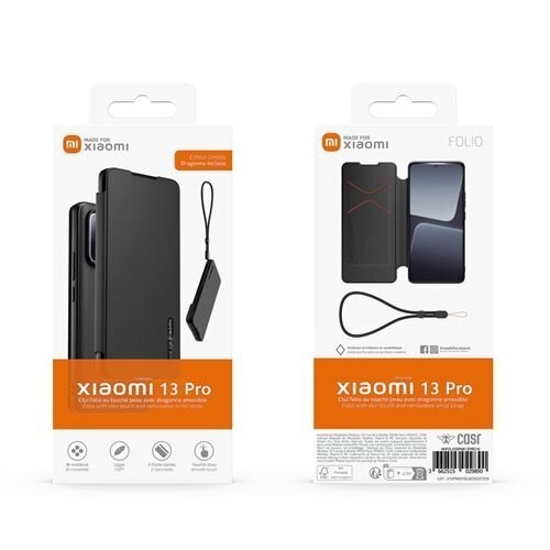 Made for Xiaomi Book Case for Xiaomi 13 Pro with Necklace Black cena un informācija | Telefonu vāciņi, maciņi | 220.lv