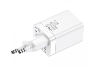 Baseus CCSUPP-E02 Super Si Quick Charger USB + USB-C 30W White (Damaged Package) cena un informācija | Lādētāji un adapteri | 220.lv