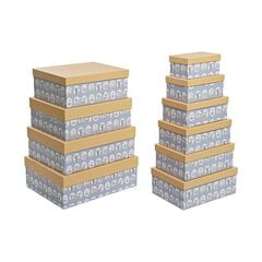Kastu komplekts DKD Home Decor, 43,5 x 33,5 x 15,5 cm cena un informācija | Veļas grozi un mantu uzglabāšanas kastes | 220.lv