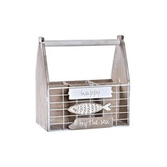 Подставка под бутылки DKD Home Decor Металл Деревянный Коричневый Белый (26 x 15 x 27 cm) цена и информация | Кухонные принадлежности | 220.lv