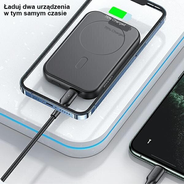 USAMS Powerbank PB66 10000mAh 20W PD Magnetic Wireless Two-Way Fast Charge biały|white 10KCD18002 (US-CD180) цена и информация | Lādētāji-akumulatori (Power bank) | 220.lv