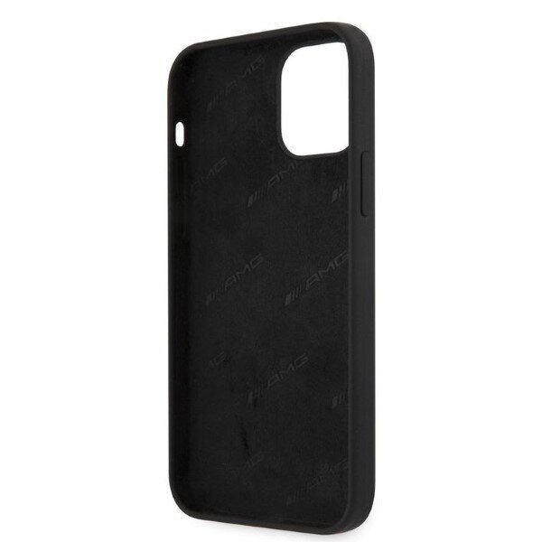 AMG AMHCP12LSGLBGN iPhone 12 Pro Max 6,7" czarny|black hardcase Silicone Big Logo cena un informācija | Telefonu vāciņi, maciņi | 220.lv