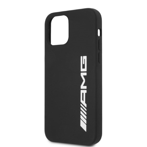 AMG AMHCP12LSGLBGN iPhone 12 Pro Max 6,7" czarny|black hardcase Silicone Big Logo cena un informācija | Telefonu vāciņi, maciņi | 220.lv