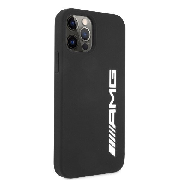 AMG AMHCP12LSGLBGN iPhone 12 Pro Max 6,7" czarny|black hardcase Silicone Big Logo cena un informācija | Telefonu vāciņi, maciņi | 220.lv