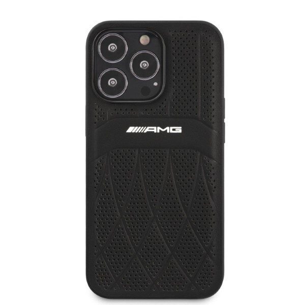 AMG AMHCP13LOSDBK iPhone 13 Pro | 13 6,1" czarny|black hardcase Leather Curved Lines цена и информация | Telefonu vāciņi, maciņi | 220.lv