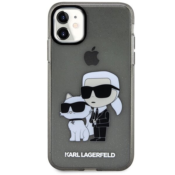 Telefona vāciņš Karl Lagerfeld KLHCN61HNKCTGK iPhone 11 | Xr 6,1" Melns spīdums, Karl&Choupette cena un informācija | Telefonu vāciņi, maciņi | 220.lv