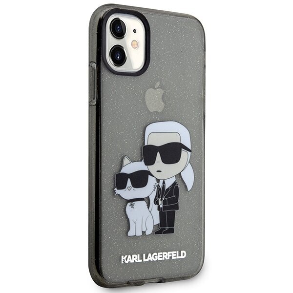 Telefona vāciņš Karl Lagerfeld KLHCN61HNKCTGK iPhone 11 | Xr 6,1" Melns spīdums, Karl&Choupette цена и информация | Telefonu vāciņi, maciņi | 220.lv