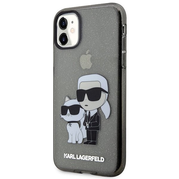 Telefona vāciņš Karl Lagerfeld KLHCN61HNKCTGK iPhone 11 | Xr 6,1" Melns spīdums, Karl&Choupette cena un informācija | Telefonu vāciņi, maciņi | 220.lv
