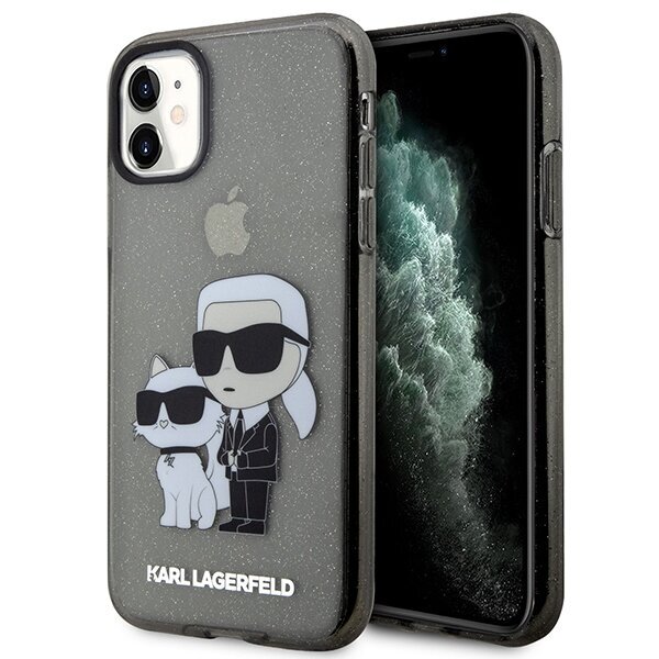 Telefona vāciņš Karl Lagerfeld KLHCN61HNKCTGK iPhone 11 | Xr 6,1" Melns spīdums, Karl&Choupette cena un informācija | Telefonu vāciņi, maciņi | 220.lv