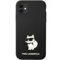 Telefona vāciņš Karl Lagerfeld KLHCN61SNCHBCK iPhone 11| XR, Silikona, Melns, Choupette цена и информация | Telefonu vāciņi, maciņi | 220.lv