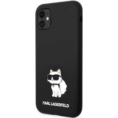 Telefona vāciņš Karl Lagerfeld KLHCN61SNCHBCK iPhone 11| XR, Silikona, Melns, Choupette cena un informācija | Telefonu vāciņi, maciņi | 220.lv