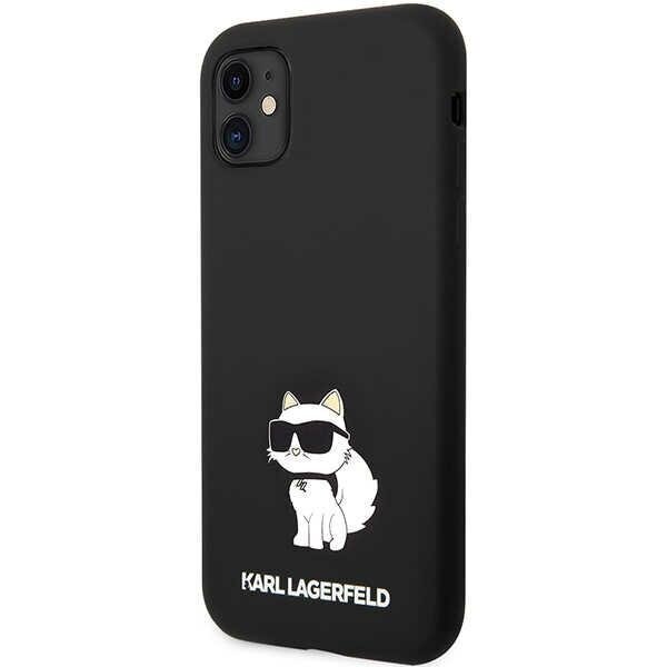 Telefona vāciņš Karl Lagerfeld KLHCN61SNCHBCK iPhone 11| XR, Silikona, Melns, Choupette цена и информация | Telefonu vāciņi, maciņi | 220.lv