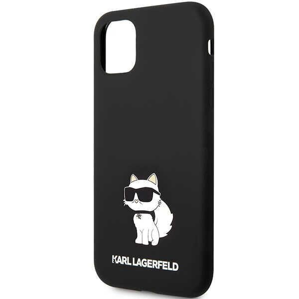 Telefona vāciņš Karl Lagerfeld KLHCN61SNCHBCK iPhone 11| XR, Silikona, Melns, Choupette цена и информация | Telefonu vāciņi, maciņi | 220.lv