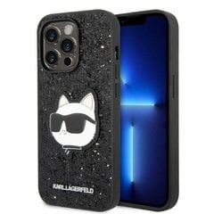 Telefona vāciņš Karl Lagerfeld KLHCP14LG2CPK iPhone 14 Pro 6,1", Melns spīdums, Choupette Patch cena un informācija | Telefonu vāciņi, maciņi | 220.lv