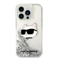 Telefona vāciņš Karl Lagerfeld KLHCP14LLNCHCS iPhone 14 Pro 6,1", Sudrabains spīdums, Choupette Head cena un informācija | Telefonu vāciņi, maciņi | 220.lv