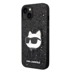 Telefona vāciņš Karl Lagerfeld KLHCP14MG2CPK iPhone 14 Plus 6,7", Melns spīdums, Choupette Patch cena un informācija | Telefonu vāciņi, maciņi | 220.lv