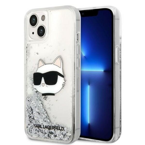 Telefona vāciņš Karl Lagerfeld KLHCP14MLNCHCS iPhone 14 Plus 6,7", Sudrabains spīdums, Choupette Head cena un informācija | Telefonu vāciņi, maciņi | 220.lv