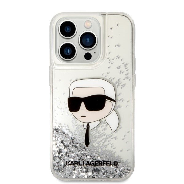 Telefona vāciņš Karl Lagerfeld KLHCP14XLNKHCH iPhone 14 Pro Max 6,7", Sudrabains spīdums, Karl Head cena un informācija | Telefonu vāciņi, maciņi | 220.lv