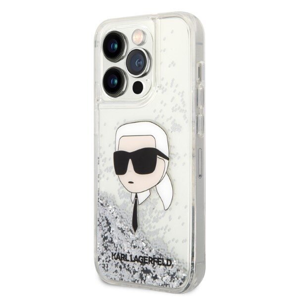 Telefona vāciņš Karl Lagerfeld KLHCP14XLNKHCH iPhone 14 Pro Max 6,7", Sudrabains spīdums, Karl Head cena un informācija | Telefonu vāciņi, maciņi | 220.lv