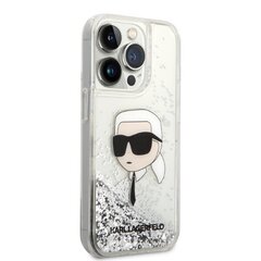 Karl Lagerfeld KLHCP14XLNKHCH iPhone 14 Pro Max 6,7" srebrny|silver hardcase Glitter Karl Head цена и информация | Чехлы для телефонов | 220.lv