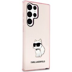 Karl Lagerfeld KLHCS23LHNCHTCP S23 Ultra S918 różowy|pink hardcase Ikonik Choupette цена и информация | Чехлы для телефонов | 220.lv