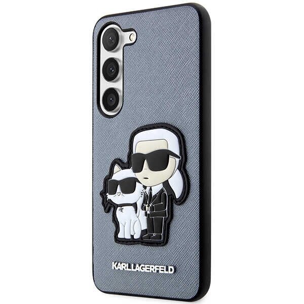 Telefona vāciņš Karl Lagerfeld KLHCS23MSANKCPG S23+ S916, Pelēks, Saffiano Karl & Choupette cena un informācija | Telefonu vāciņi, maciņi | 220.lv